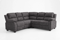 Veloura Charcoal Fabric Corner Sofa 2C2