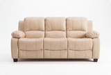 Veloura Cream Leather 3 Seater Sofa