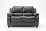 Veloura Grey Leather 2 Seater Sofa