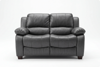Veloura Grey Leather 2 Seater Sofa