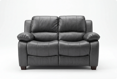 Veloura Grey Leather 2 Seater Sofa