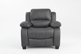 Veloura Grey  Leather Armchair