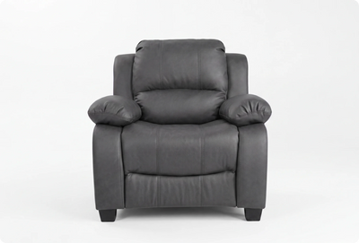 Veloura Grey  Leather Armchair