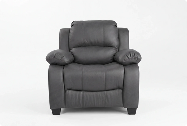 Veloura Grey  Leather Armchair