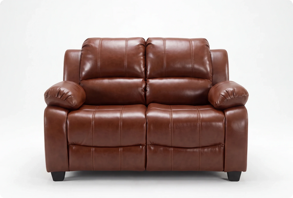 Veloura Tan Leather 2 Seater Sofa
