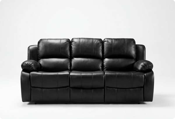 York Black Leather Electric Recliner 3