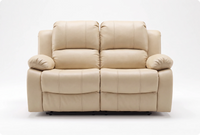 York Cream Leather Electric Recliner 2