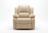 York Cream Leather Electric Recliner