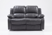 York Grey Leather 2 Seater Manual