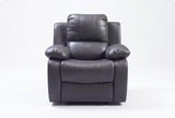 York Grey Leather Manual Recliner