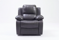 York Grey Leather Manual Recliner