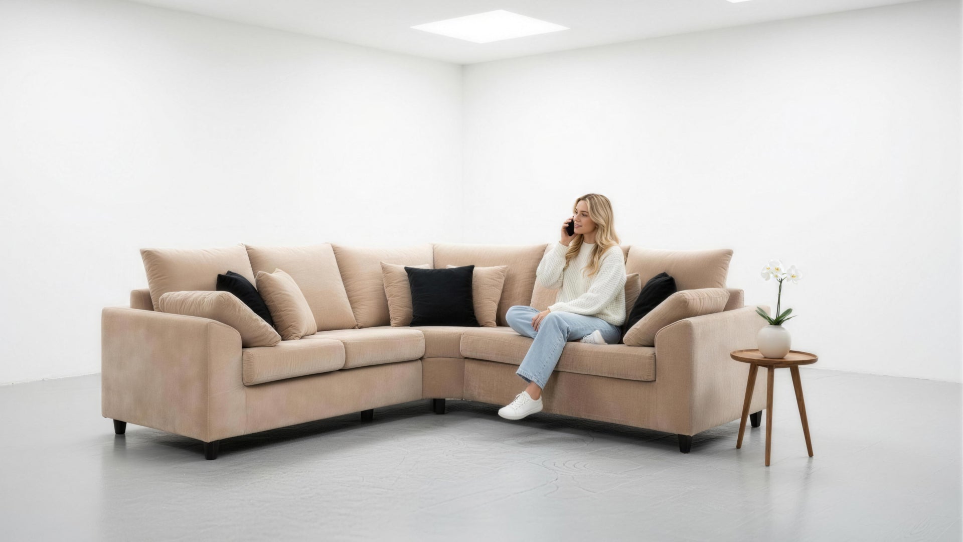 Euphoria Light Brown Corner 2r2 - Furniture Instore