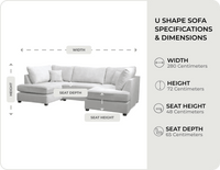 Mayfair Silver  Fabric U Shape High Back Corner Sofa + Footstool