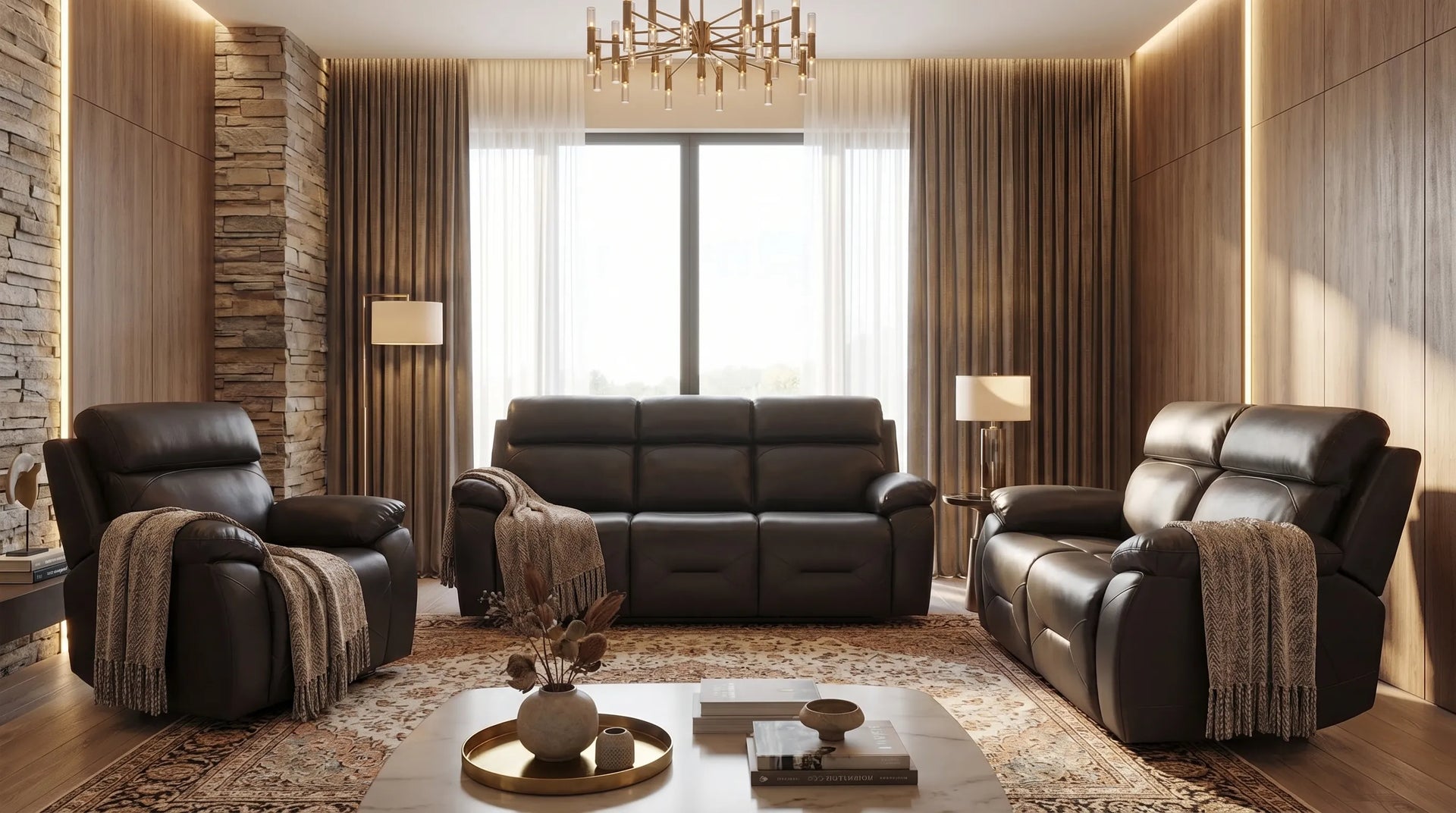 Milano Grey Leather Power Recliner Armchair