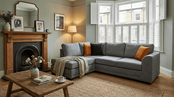 Orka Sofa Grey Fabric Left Hand Corner Sofa - LHC - Furniture Instore