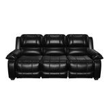 York Mustard Leather Manual Recliner 3 Seater Recliner Sofa