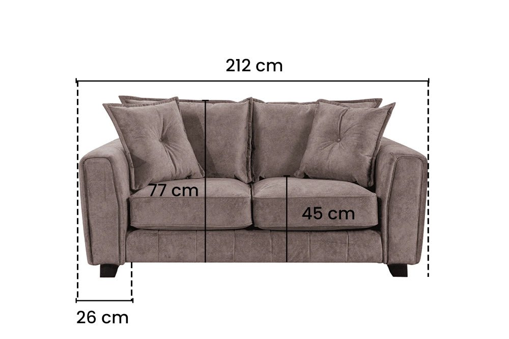 Somerford 2  Seater Chocolate Fabric Sofa