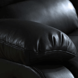 Valencia Black Leather Manual Recliner 3+2+1 Seater Sofa Set - Furniture Instore