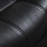 Valencia Black Leather Manual Recliner 3+2+1 Seater Sofa Set - Furniture Instore