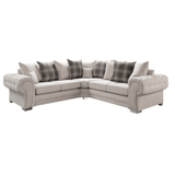 Verona Scatter Back Cream Fabric Corner Sofa - Furniture Instore
