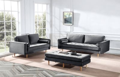Zinc Grey Fabric Sofa